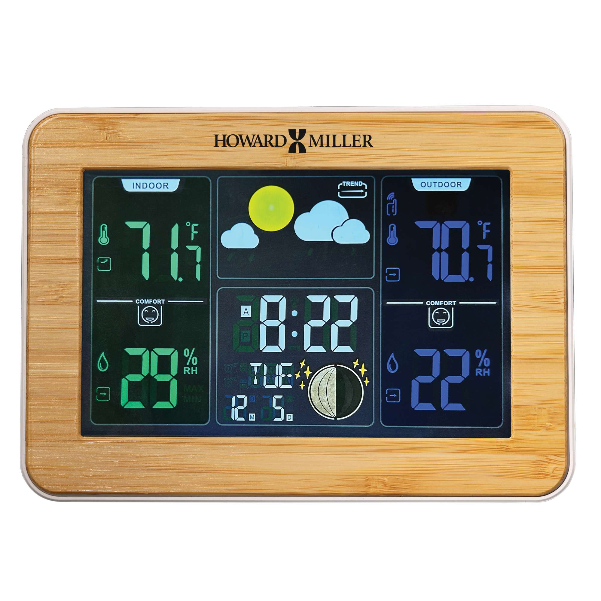 Bamboo Weather Station Alarm Clock