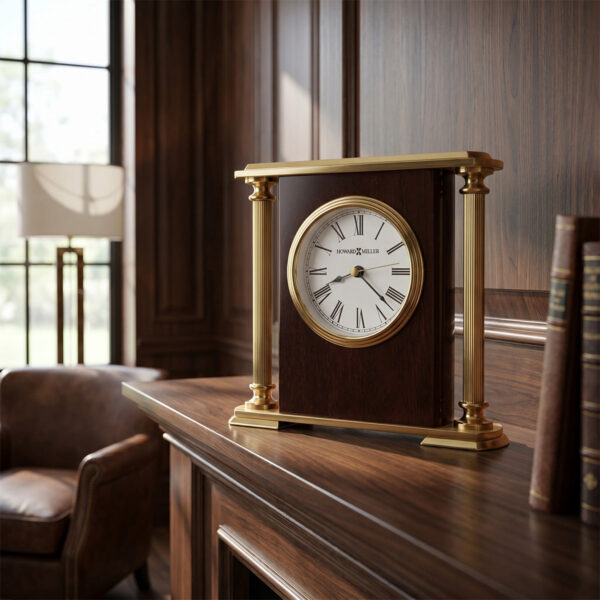 Rosewood Encore Bracket Tabletop Clock
