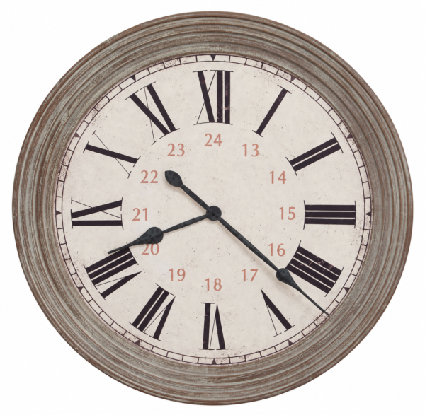 Reclaimed-Wood-Style Wall Clock