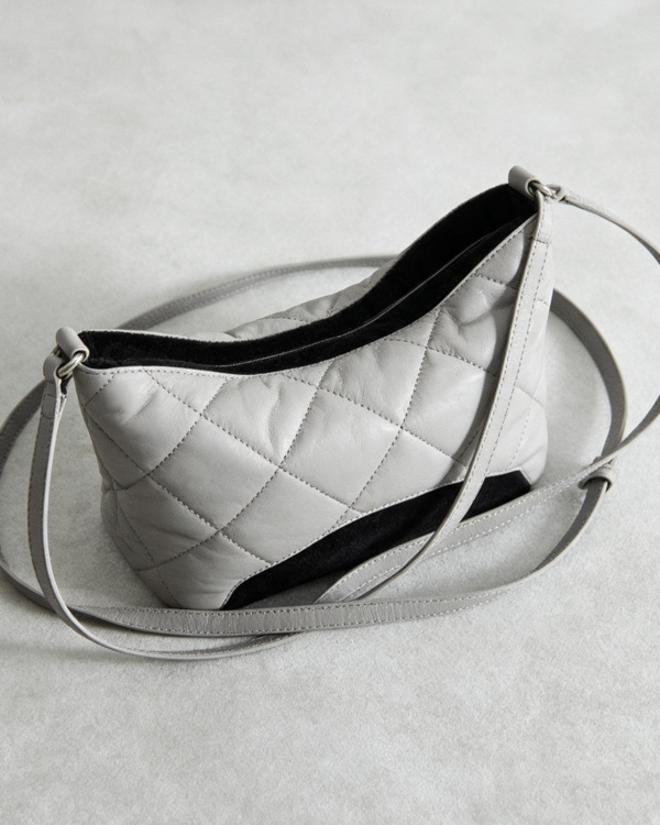 White Quilted Puffer Crossbody